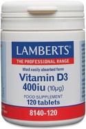 Lamberts Vitamin D3 400iu (10µg) 120 Tablets