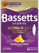 Bassetts Vitamins Woman 50+ Multivitamins & Multiminerals Orange & Lemon Flavour 30 Gummy Pastilles Bassetts Vitamins Woman 50+ Multivitamins & Multiminerals Orange & Lemon Flavour 30 Gummy Pastilles