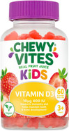 Chewy Vites Kids High Strength VIT D3, 60 Kids Vitamin D Gummies, 10 mcg 400 IU Vitamin D3, 2 Months Supply, Vegan, Real Fruit Juice, Age 3 +, Strawberry Flavour (Pack of 2) Chewy Vites Kids High Strength VIT D3, 60 Kids Vitamin D Gummies, 10 mcg 400 IU Vitamin D3, 2 Months Supply, Vegan, Real Fruit Juice, Age 3 +, Strawberry Flavour (Pack of 2)