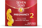 Seven Seas Pregnancy, Pregnancy Vitamins with Omega-3 DHA and Advanced* Folic Acid, Iron, Vitamins B6 and B12, 28 Capsules + 28 Tablets, 4-Week Supply Seven Seas Pregnancy, Pregnancy Vitamins with Omega-3 DHA and Advanced* Folic Acid, Iron, Vitamins B6 and B12, 28 Capsules + 28 Tablets, 4-Week Supply