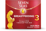 Seven Seas Breastfeeding, Postnatal Vitamins with Omega-3 DHA to Support Your Baby's Brain and Vision¹, Advanced* Folic Acid, Iron, Vitamins D, B6 and B12, 28 Tablets + 28 Capsules, 4 Weeks Supply Seven Seas Breastfeeding, Postnatal Vitamins with Omega-3 DHA to Support Your Baby's Brain and Vision¹, Advanced* Folic Acid, Iron, Vitamins D, B6 and B12, 28 Tablets + 28 Capsules, 4 Weeks Supply