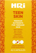 HRI Teen Skin Kids Vitamins - Multivitamin for Kids 12-18 Years - to Aid Health and Well Being of Teens. Healthy Immune System, Gut, Skin Care for Teenage Girls and Boys. 42 Vegan Capsules