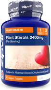 Zipvit Plant Sterols High Strength 2400mg, 90 Vegan Tablets, Supports Maintenance of Normal Blood Cholesterol, Vegan and Vegetarian Friendly Zipvit Plant Sterols High Strength 2400mg, 90 Vegan Tablets, Supports Maintenance of Normal Blood Cholesterol, Vegan and Vegetarian Friendly