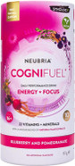 NEUBRIA Cognifuel | 10 Hydration Sachets, Gym & Workout Energy Drink with Electrolytes, Caffeine, L-Theanine, Choline, L-Tyrosine & Vitamins, Improves Cognition, Focus, Blueberry & Pomegranate