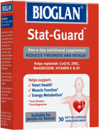 Bioglan Stat Guard | CoQ10 | Zinc | Vitamin E | Vitamin B1 | Magnesium | Helps Reduces Tiredness | Fatigue & Supports Heart Health | 30 Capsules Bioglan Stat Guard | CoQ10 | Zinc | Vitamin E | Vitamin B1 | Magnesium | Helps Reduces Tiredness | Fatigue & Supports Heart Health | 30 Capsules