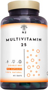 Vitamin C and D - HIGH DOSE 200% of The Recommended Daily Value - Multivitamin 25 Vitamins & Minerals Zinc Magnesium Vitamin E B1 B12 B6 - Women Men 90 Capsules N2 Natural Nutrition