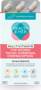 Health & Her Multivitamin Supplement for Women Taking Hormonal Contraception - Nutrition Support for Women & Teen Girls on The Pill - 1 Month Supply, 60 Tablets - Vegetarian & Gluten Free Health & Her Multivitamin Supplement for Women Taking Hormonal Contraception - Nutrition Support for Women & Teen Girls on The Pill - 1 Month Supply, 60 Tablets - Vegetarian & Gluten Free