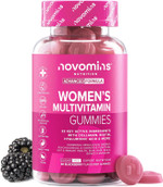 Multivitamin Gummies for Women - Marine Collagen, Hyaluronic Acid, Folic Acid - 23 Vitamins, Minerals & Probiotics for Women - Vitamin D, A, C, B, Biotin & Zinc  60 Vitamin Gummies - Vegan - Novomins