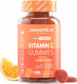 250mg High Strength Vitamin C Gummies - 1 Month Supply - Zinc, Bioflavonoids, Rose Hip & Elderberry for Immune System Support - Alternative to Vitamin C Tablets - 60 Gummies - Novomins
