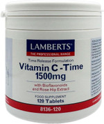 Lamberts Time Release Vitamin C 1500mg Tablets with Bioflavonoids, 120 Count