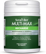 Nature's Best Multi-Max Recharge Multivitamin - with Vitamin B, C and Zinc - Energy & Immune Support - UK Made - 90 Tablets (1 Month's Supply) Nature's Best Multi-Max Recharge Multivitamin - with Vitamin B, C and Zinc - Energy & Immune Support - UK Made - 90 Tablets (1 Month's Supply)