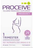 Proceive® Pregnancy Trimester 1 (1-12 Weeks) Vitamin & Mineral Supplements 60 Capsules - Vegan