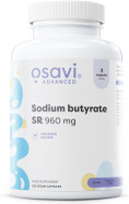 Osavi Sodium Butyrate SR 960 mg  120 Vegan Capsules | Microencapsulated SustainedRelease Sodium Butyrate | High Butyric Acid Content | Tasteless & Odourless | Vegan, GlutenFree, SoyFree, GMOFree