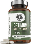Barefoot Nutrition - Optimum Multivitamin & Mineral Supplement, Bioactive High Strength Formula with Vitamin C Complex, Superior Absorption for Immune Support - 60 Vegan Capsules