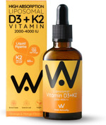 WELL ACTUALLY Liposomal Vitamin D3 + K2 Liquid Pipette - High Absorption Vegan Vitamin D3 4000 IU & Vitamin K2-7 160mcg as Menaquinone-7 MK-7 - Orange & Mango (up to 120 Servings) WELL ACTUALLY Liposomal Vitamin D3 + K2 Liquid Pipette - High Absorption Vegan Vitamin D3 4000 IU & Vitamin K2-7 160mcg as Menaquinone-7 MK-7 - Orange & Mango (up to 120 Servings)