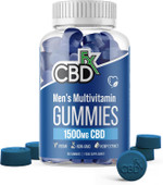 CBDfx 1500mg CBD High Strength Men's Multivitamin Gummies, Vitamins A, C, D3, E, B6, B12, Zinc, Biotin, Iodine, 60 Gummies (30 Days) CBDfx 1500mg CBD High Strength Men's Multivitamin Gummies, Vitamins A, C, D3, E, B6, B12, Zinc, Biotin, Iodine, 60 Gummies (30 Days)