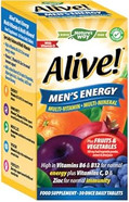 Nature's Way - Alive! Mens Energy - Complete Multi-Vitamins & Minerals Specially Formulated for Men - with Dried Blend of Fruits and Vegetables - Suitable for Vegetarians - 30 Tablets