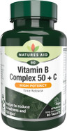Natures Aid Vitamin B Complex 180 Tablets  High Potency  Supports Energy Metabolism, Nervous System, Brain & Immune Function  Vegan, Gluten Free, Non-GMO  Overall Wellbeing Supplement