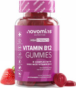 Vitamin B12 Gummies - Vegan - High Strength - 1 Month Supply - Vitamin B12 1000 MCG Enriched with Vitamin C, B1, B2, B6, Biotin - Gummies Made by Novomins Vitamin B12 Gummies - Vegan - High Strength - 1 Month Supply - Vitamin B12 1000 MCG Enriched with Vitamin C, B1, B2, B6, Biotin - Gummies Made by Novomins