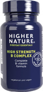 Higher Nature - High Strength - Vitamin B Complex - Reduce Tiredness - Supports Nervous System - Vegan Friendly - 90 Capsules