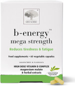 New Nordic B-Energy Mega Strength Vitamin B Complex 60 Pack - Dairy and Gluten Free - Vegan Supplements - Multi Vitamins for Tiredness and Fatigue
