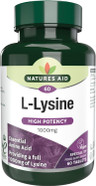 Natures Aid L-Lysine 1000mg High Strength Essential Amino Acid Supports Immune System, Muscle Recovery, Collagen, Bone Health & Energy Vegan, Gluten-Free - 60 Tablets Natures Aid L-Lysine 1000mg High Strength Essential Amino Acid Supports Immune System, Muscle Recovery, Collagen, Bone Health & Energy Vegan, Gluten-Free - 60 Tablets