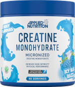 Applied Nutrition Creatine Monohydrate Powder 250g 100% Micronized Creatine 5g per Serving Unflavoured Supports High-Intensity Performance ICY Blue Razz 50 Servings Applied Nutrition Creatine Monohydrate Powder 250g 100% Micronized Creatine 5g per Serving Unflavoured Supports High-Intensity Performance ICY Blue Razz 50 Servings