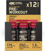 Optimum Nutrition Gold Standard Pre-Workout Energy Shot, Ready to Drink Food Supplement with Beta Alanine, Caffeine, PerforMelon Boost and Vitamin B6 and B12, Lemon Lime Flavour, 12-Pack, 12 x 60 ml Optimum Nutrition Gold Standard Pre-Workout Energy Shot, Ready to Drink Food Supplement with Beta Alanine, Caffeine, PerforMelon Boost and Vitamin B6 and B12, Lemon Lime Flavour, 12-Pack, 12 x 60 ml
