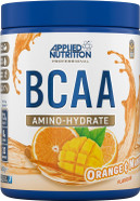 Applied Nutrition BCAA Powder - Branched Chain Amino Acids BCAAs Supplement, Amino Hydrate Intra Workout & Recovery Energy Drink (450g - 32 Servings) (Orange & Mango)