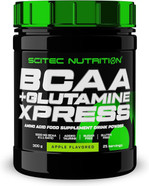 Scitec Nutrition BCAA + Glutamine Xpress Essential Amino Acid Blend with 5g 2:1:1 BCAAs 5g Glutamine Fortified with Taurine, 300 g, Apple Scitec Nutrition BCAA + Glutamine Xpress Essential Amino Acid Blend with 5g 2:1:1 BCAAs 5g Glutamine Fortified with Taurine, 300 g, Apple