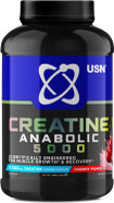 USN Creatine Anabolic 5000  All-in-One Muscle Growth & Recovery Powder, 5000mg Creatine Monohydrate + 3000mg BCAAs, Low Sugar, Orange Flavour, 900g (30 Servings) - New Formula
