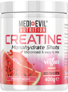 Medi-Evil Nutrition Creatine Monohydrate Shots Powder Vegan Friendly, Watermelon Flavour, 400g, 80 Servings, Micronised for Easy Mixing (Pack of 1 Tub) Medi-Evil Nutrition Creatine Monohydrate Shots Powder Vegan Friendly, Watermelon Flavour, 400g, 80 Servings, Micronised for Easy Mixing (Pack of 1 Tub)