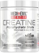 Medi-Evil Nutrition Creatine Monohydrate Shots Powder Vegan Friendly, Unflavoured, No Flavour, 400g, 80 Servings, Micronised for Easy Mixing (Pack of 1 Tub) Medi-Evil Nutrition Creatine Monohydrate Shots Powder Vegan Friendly, Unflavoured, No Flavour, 400g, 80 Servings, Micronised for Easy Mixing (Pack of 1 Tub)