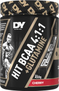 DY Nutrition HIT BCAA 4:1:1 + Glutamine, 450g, 30 Servings (Cherry Flavour) Branch Chain Amino Acid Powder Drink for Optimal Pump & Performance | Pre & Intra Workout Supplement DY Nutrition HIT BCAA 4:1:1 + Glutamine, 450g, 30 Servings (Cherry Flavour) Branch Chain Amino Acid Powder Drink for Optimal Pump & Performance | Pre & Intra Workout Supplement