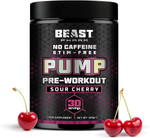 Beast Pump Non Stim Pre Workout Powder - 30 Servings - Stim Free Preworkout - Lemon Sherbet Beast Pump Non Stim Pre Workout Powder - 30 Servings - Stim Free Preworkout - Lemon Sherbet