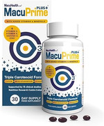 MacuPrime Plus+ Eye Health Supplements  AREDS2 Food Supplement Helps Maintain Normal Vision  Lutein, Meso-Zeaxanthin & Zeaxanthin, 120 Capsules  1 Month Supply