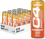 C4 Smart Energy Drinks Mango 330ml (12 pack) | Sugar Free Energy Drink with 106mg Natural Caffeine, Brainberry, Nootropics, Vitamin C | Natural Energy Drink for Mental Focus On the Go C4 Smart Energy Drinks Mango 330ml (12 pack) | Sugar Free Energy Drink with 106mg Natural Caffeine, Brainberry, Nootropics, Vitamin C | Natural Energy Drink for Mental Focus On the Go