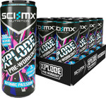 SCI-MX X-PLODE Pre-Workout Energy Drink - Sour Watermelon Flavour - 330ml x 12 - 200mg Natural Caffeine, 3000mg Citrulline Malate, Vitamin B3, B6 + B12 - 24kcal/serving - Suitable for Vegans SCI-MX X-PLODE Pre-Workout Energy Drink - Sour Watermelon Flavour - 330ml x 12 - 200mg Natural Caffeine, 3000mg Citrulline Malate, Vitamin B3, B6 + B12 - 24kcal/serving - Suitable for Vegans