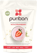 Purition Vegan Strawberry Dairy Free Natural Protein Powder for Keto Diet Shakes and Meal Replacements Shakes - 250g