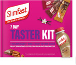 SlimFast 7-Day Taster Kit 7 Meal Replacement Bars & 7 Ready-to-Drink Shakes, High Protein, High Fibre, 27 Vitamins & Minerals, 7-Day Meal Planner, Low-Calorie Snacks for Weight Management SlimFast 7-Day Taster Kit 7 Meal Replacement Bars & 7 Ready-to-Drink Shakes, High Protein, High Fibre, 27 Vitamins & Minerals, 7-Day Meal Planner, Low-Calorie Snacks for Weight Management