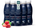 Kinetica Sports Ready-to-Drink High Protein Milkshake - Strawberry Flavour | 25g Protein/Bottle, 12 X 330ml Pack | High Protein, Low Fat & No Added Sugar |Convenient, high protein option for on-the-go Kinetica Sports Ready-to-Drink High Protein Milkshake - Strawberry Flavour | 25g Protein/Bottle, 12 X 330ml Pack | High Protein, Low Fat & No Added Sugar |Convenient, high protein option for on-the-go