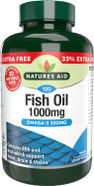 Natures Aid Fish Oil 1000mg High Strength Omega-3 Supplement with DHA & EPA Supports Heart, Brain Vision, Immune & Joint Health Non-GMO High Strength Natural Fish Oil 90 Softgel Capsules Natures Aid Fish Oil 1000mg High Strength Omega-3 Supplement with DHA & EPA Supports Heart, Brain Vision, Immune & Joint Health Non-GMO High Strength Natural Fish Oil 90 Softgel Capsules