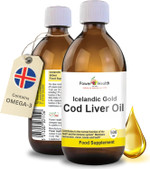 Icelandic Gold Cod Liver Oil Liquid by Power Health | 500ml of Premium Omega 3 Fish Oil with Vitamin A and D | Codliver Oil with Omega 3 Essential Fatty acids, Including EPA and DHA Icelandic Gold Cod Liver Oil Liquid by Power Health | 500ml of Premium Omega 3 Fish Oil with Vitamin A and D | Codliver Oil with Omega 3 Essential Fatty acids, Including EPA and DHA
