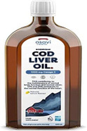 Osavi Norwegian Cod Liver Oil 1000 mg Omega 3  500 ml | Lemon Flavor | DHA & EPA for Heart, Brain & Vision Health | Supports Immune Function | Sourced from Wild Atlantic Cod