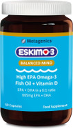 Eskimo Balanced Mind by Metagenics - High EPA Omega-3 Fish Oil + Vitamin D - Mood Support - 50 Capsules