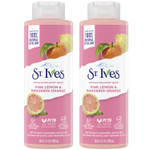 St. Ives Exfoliating Body Wash, Pink Lemon & Mandarin Orange 2-Pack Made With 100% Natural Exfoliants For Glowing Skin, 16 Oz Ea St. Ives Exfoliating Body Wash, Pink Lemon & Mandarin Orange 2-Pack Made With 100% Natural Exfoliants For Glowing Skin, 16 Oz Ea
