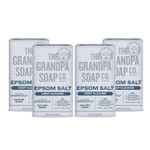 The Grandpa Soap Company Epsom Salt Bar Soap - Deep Cleansing Soap, Made With Epsom Salt And Baking Soda, Removes Dirt Grease And Grime, Vegan, For Face And Body, 4.25 Oz, 4 Pack The Grandpa Soap Company Epsom Salt Bar Soap - Deep Cleansing Soap, Made With Epsom Salt And Baking Soda, Removes Dirt Grease And Grime, Vegan, For Face And Body, 4.25 Oz, 4 Pack