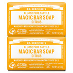 Dr. Bronner'S Pure-Castile Magic Bar Soaps - Made With Regenerative Organic Certified Oils - For Face, Body, Hair- Vegan Soap Bars For Men & Women - Citrus, 2 Pack, 5 Oz Dr. Bronner'S Pure-Castile Magic Bar Soaps - Made With Regenerative Organic Certified Oils - For Face, Body, Hair- Vegan Soap Bars For Men & Women - Citrus, 2 Pack, 5 Oz