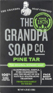 Grandpa Pine Tar Soap 4.25 Oz (2 Pack) By Grandpa Soap Co