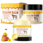 Tallow And Honey Balm,Whipped Tallow Honey Balm,Premium Beef Tallow And Wild Honey, Tallow Face Moisturizer, For All Skin Types (2 Pcs,60G / 2.12Oz)